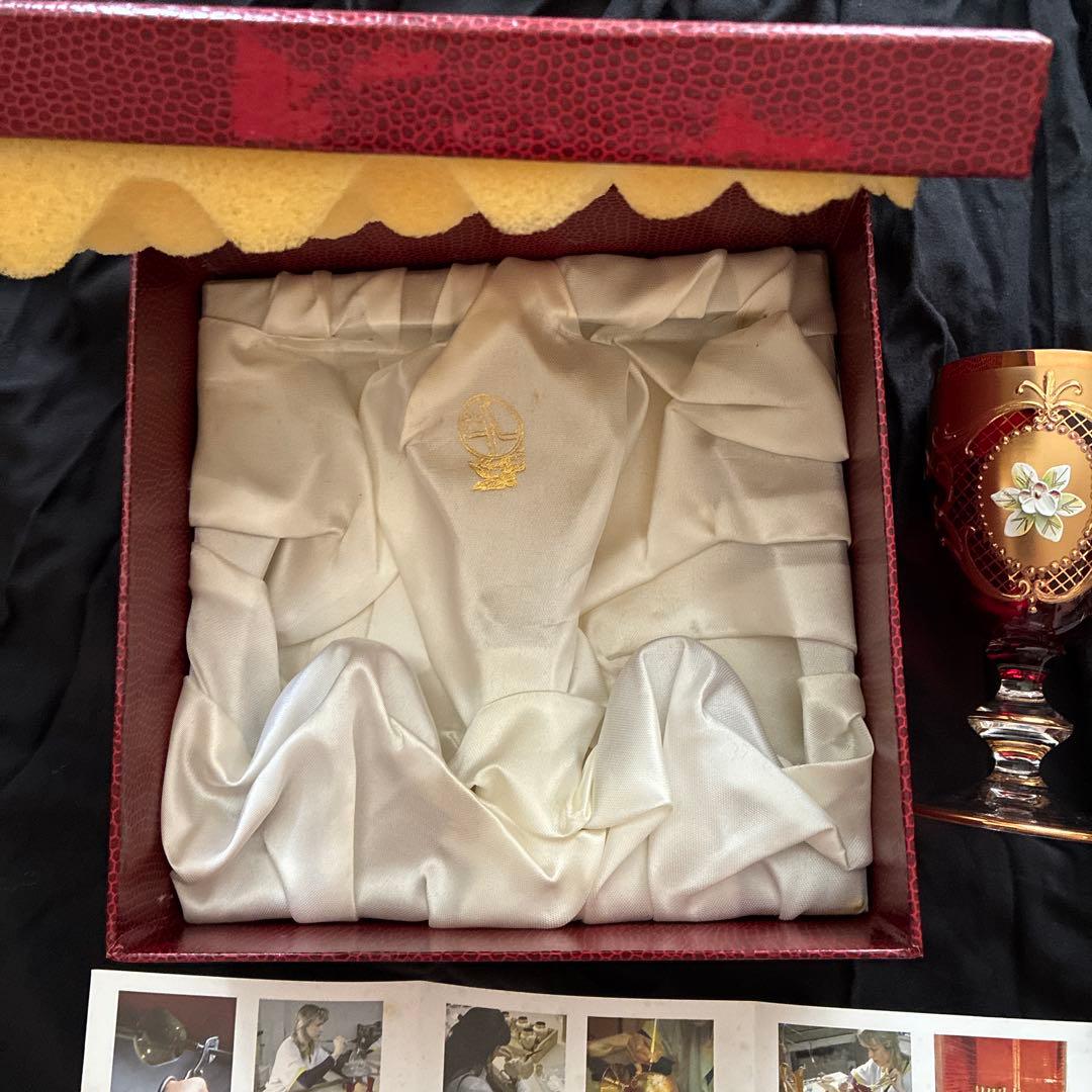 ベネチアングラス 24金 ペアグラス　ヴェネチアン　赤色　ラグーナムラノ