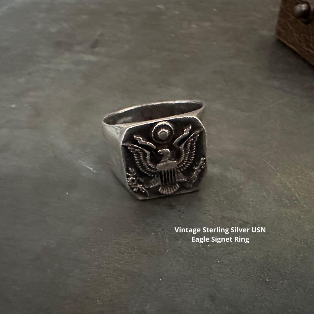 希少　ヴィンテージ　リング　シルバー　925 アンティーク　アメリカ　アーミー