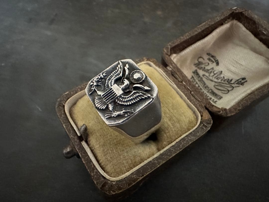 希少　ヴィンテージ　リング　シルバー　925 アンティーク　アメリカ　アーミー