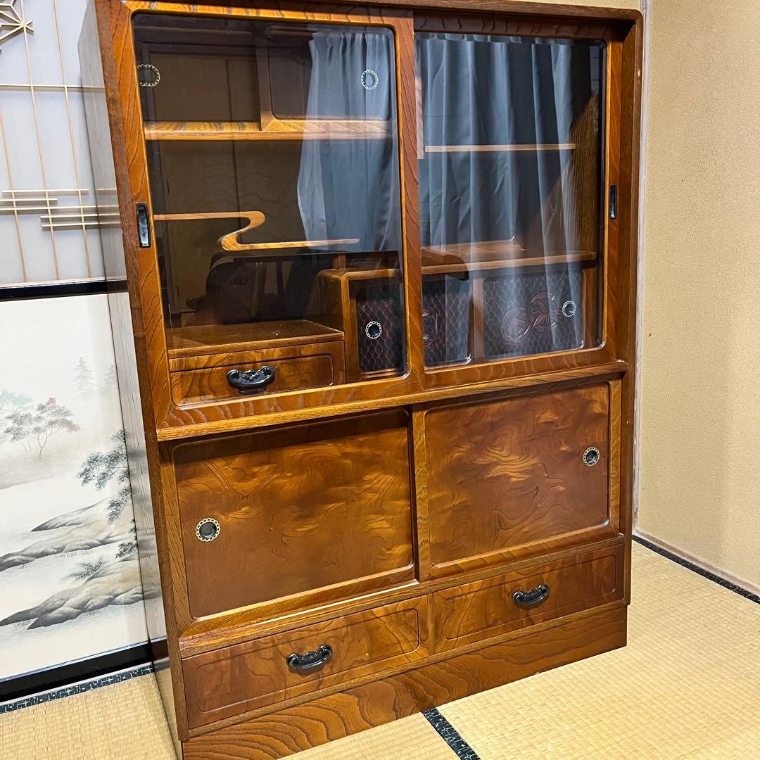 水屋箪笥 和箪笥 茶箪笥戸棚 昭和レトロ
