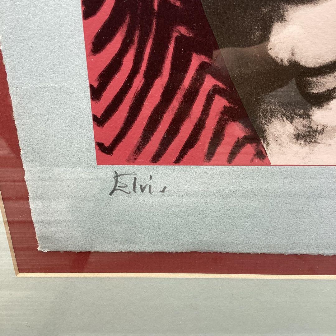 Ronnie Wood エルビス ポップアート 額縁付き　　（I 74