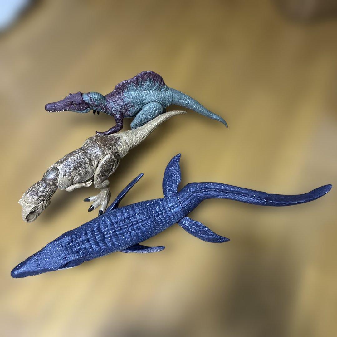 ジュラシックワールド　モササウルスほか3体セット