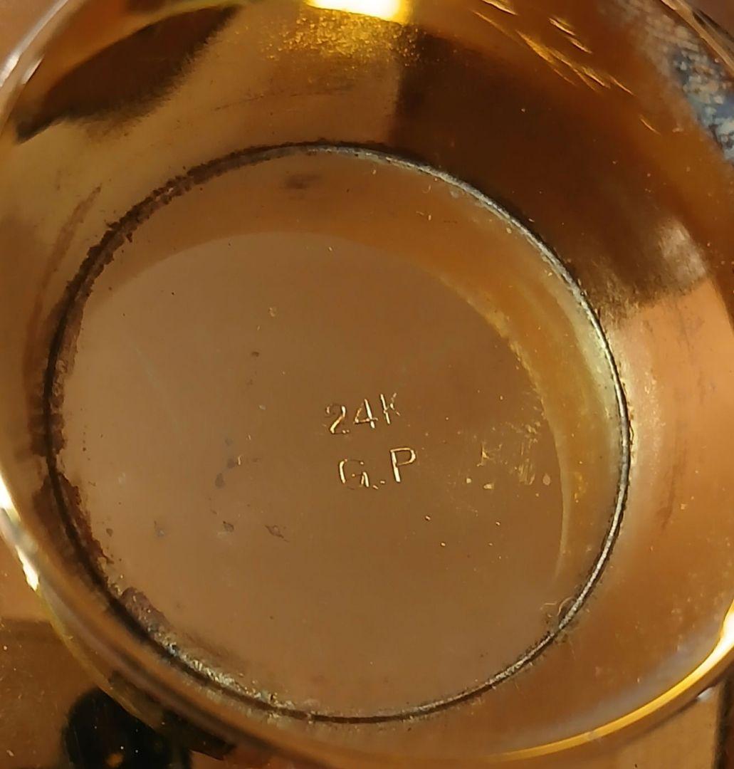 24K GP盃2点・造幣局製刻印あり純銀の盃2点のセット