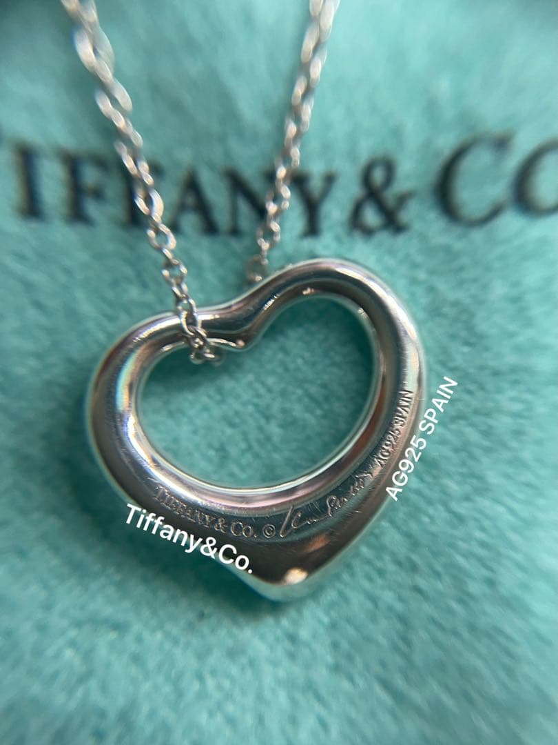 ティファニーエルサペレッティ　ダイヤピアス　5Pダイヤオープンハートネックレス
