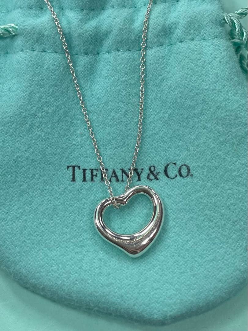 ティファニーエルサペレッティ　ダイヤピアス　5Pダイヤオープンハートネックレス