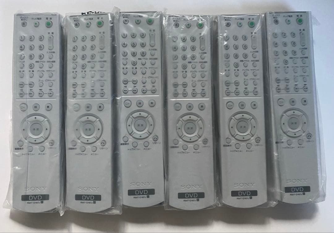 SONY DVDリモコン　新品、未使用品　RMT-D167J 6個セット