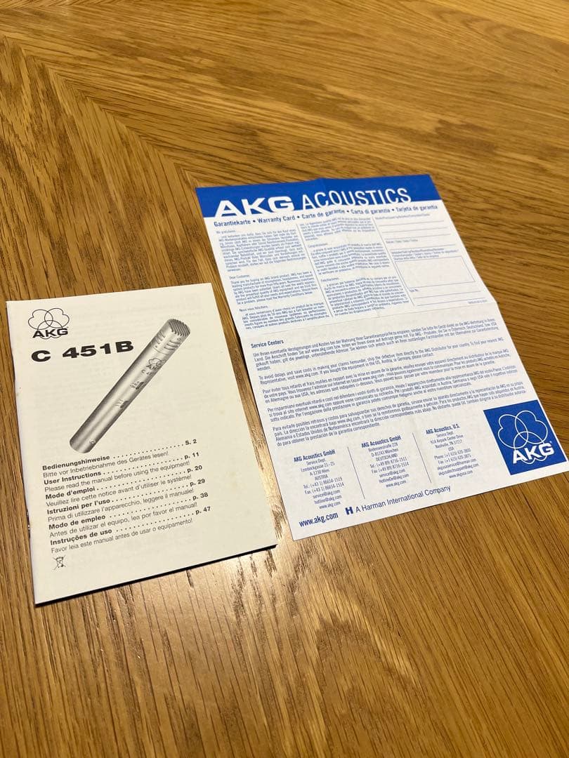 AKG C451B Stereo Pair 美品