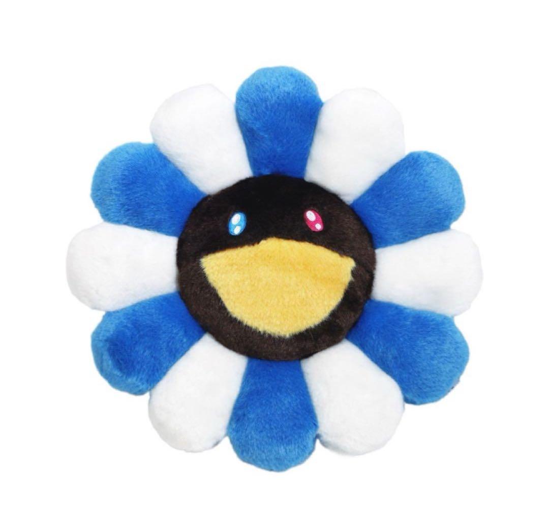 村上隆 kaikai kiki お花 フラワー クッション ブルーブラウン 特大