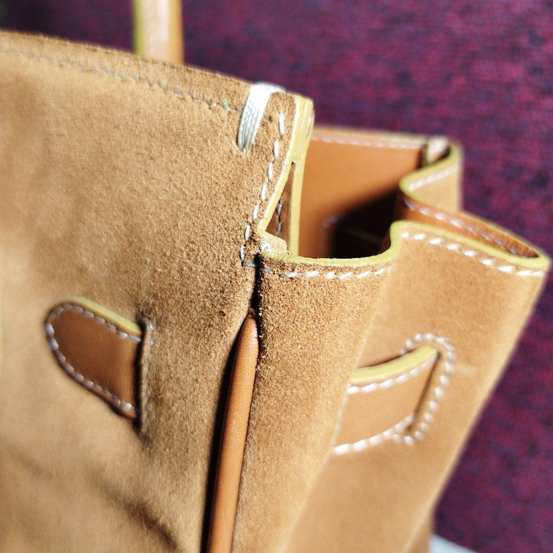 激レア　HIGH-CLASS キャメル スエード バッグ　現状販売　横幅30cm