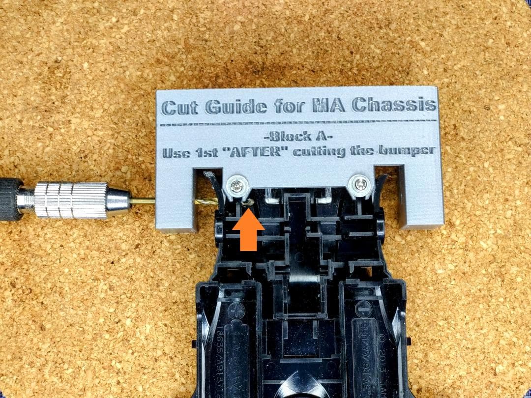 [出品テスト]MAシャーシ フロント段上げ プレート挟み込み治具[試作版]