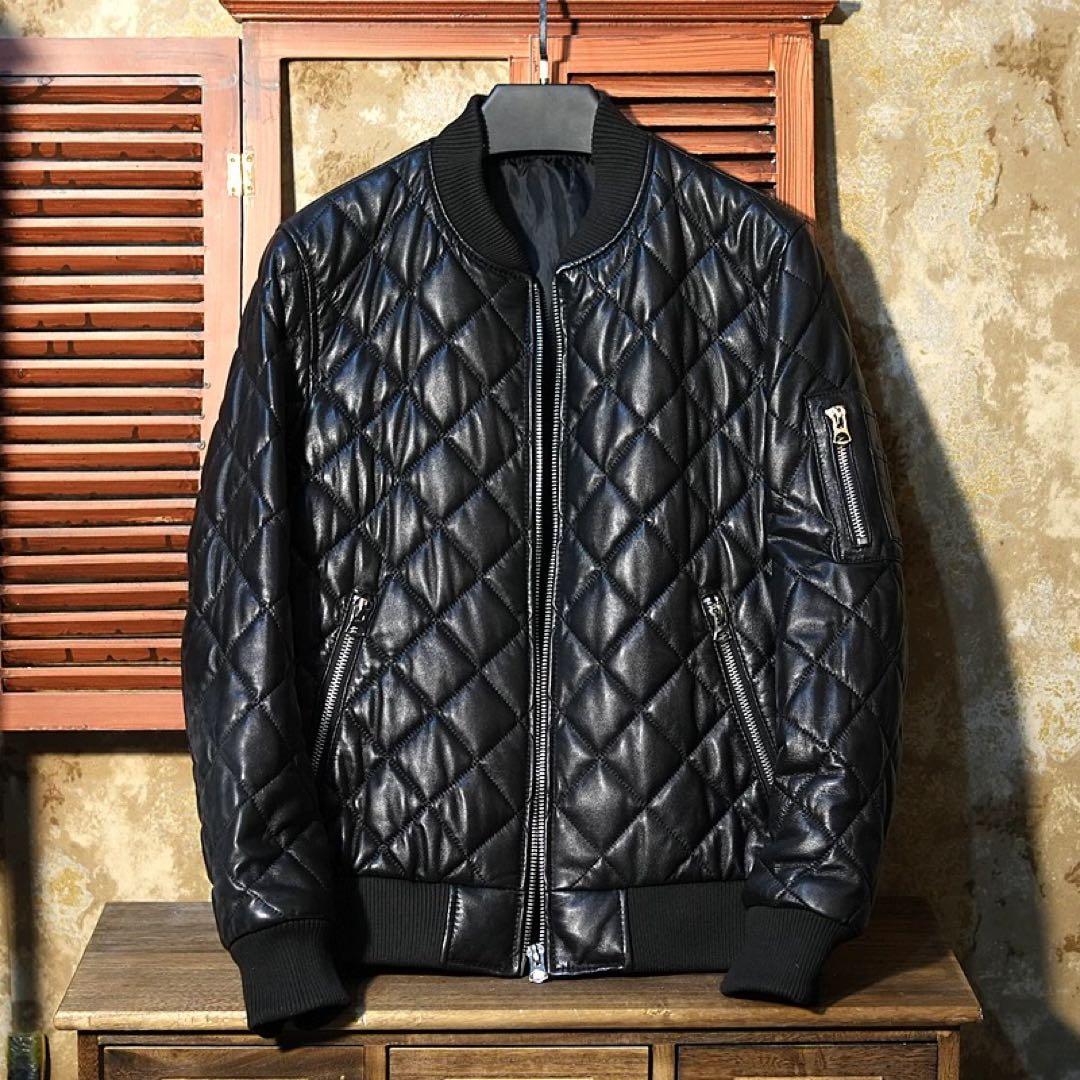 ラム革ジャケット　本革ジャケットmサイズラスト一点