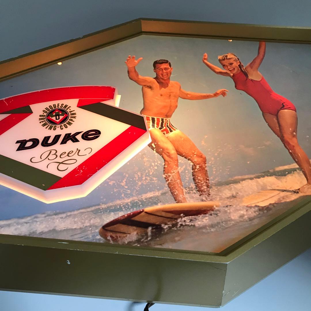 非売品 激レア DUKE BEER デュークビール 広告60年代 サーフィン版