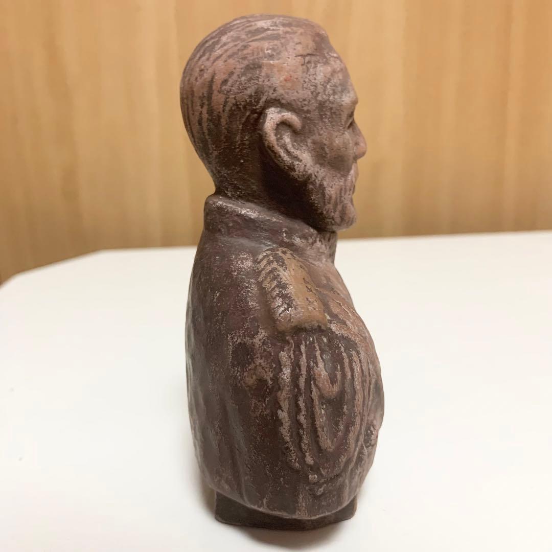 ☆匿名配送 軍人 胸像 レトロインテリア ブラウン ヴィンテージ アンティーク風