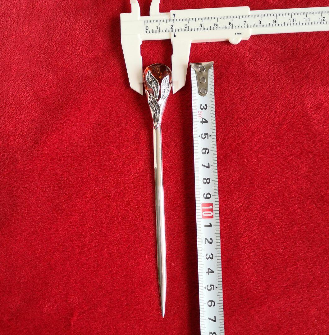 アンティーク銀ホールマーク刻印 1920s 希少 ペーパーナイフ 琥珀 775