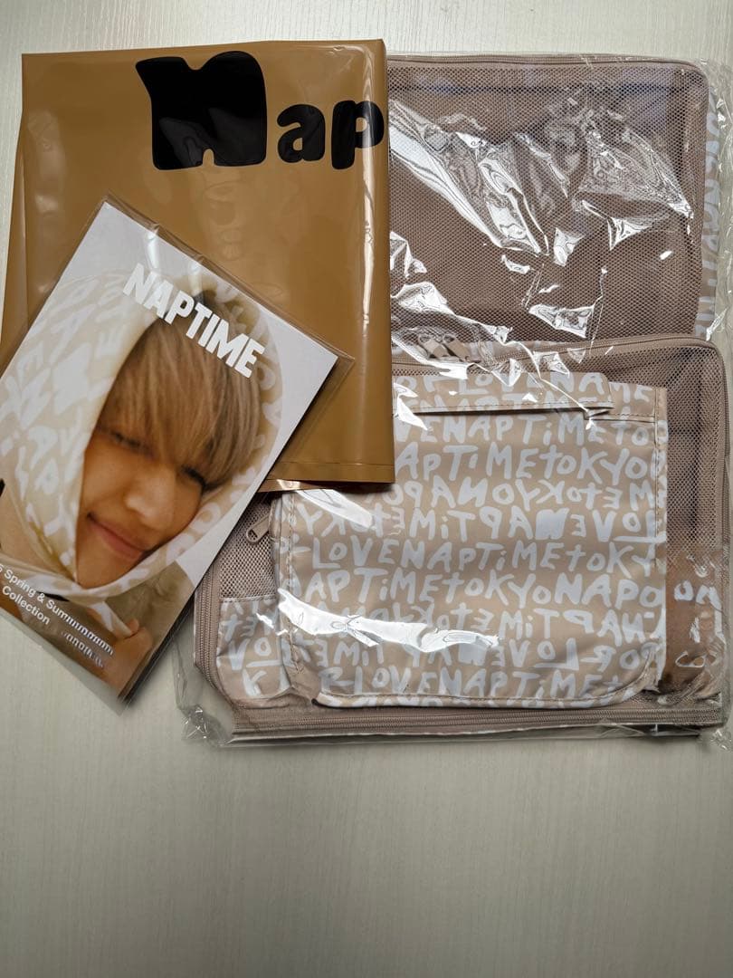 Nissy naptimeトラベルポーチ３点セットbeige2025