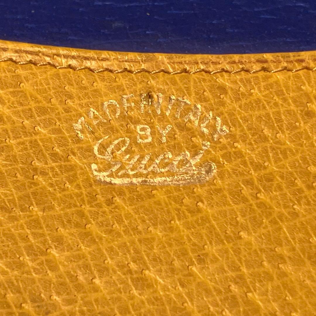 希少【GUCCI】二つ折り　長財布　オールドグッチ　ヴィンテージ　ハンドモチーフ