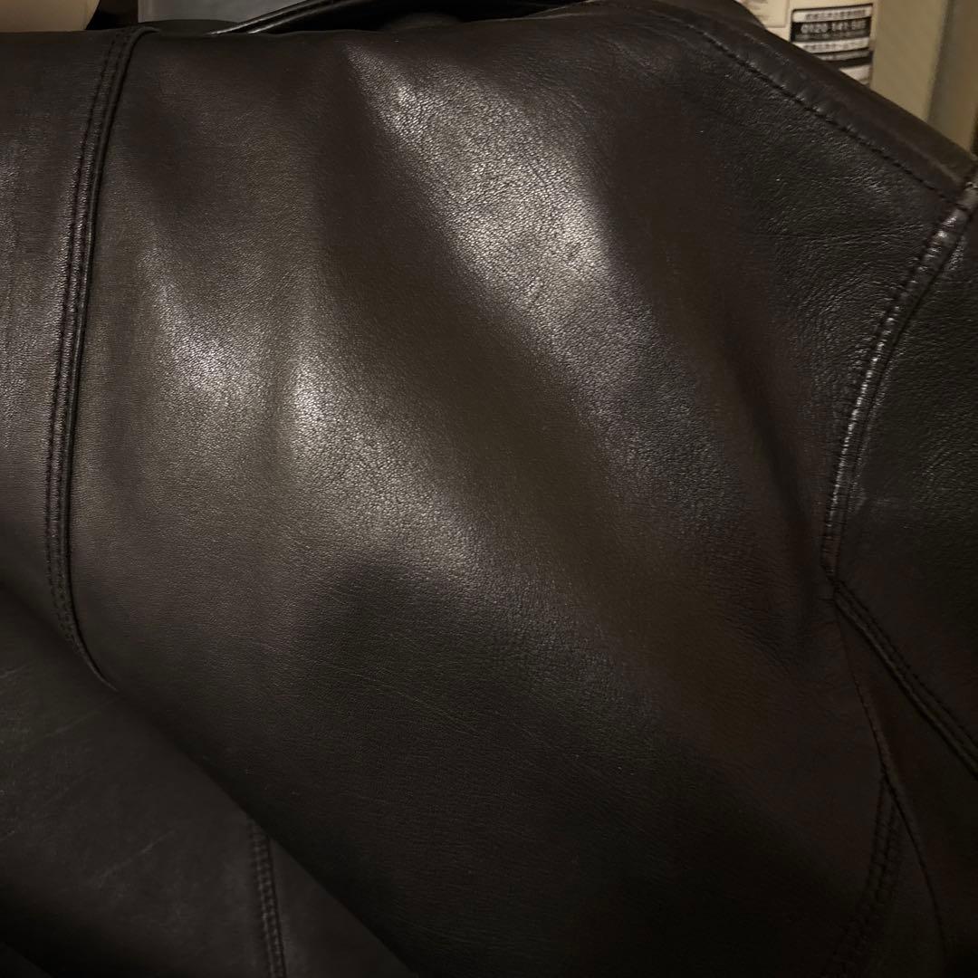 ナノユニバース 羊革 シングル ライダース 黒 中綿 キルティング　S サイズ