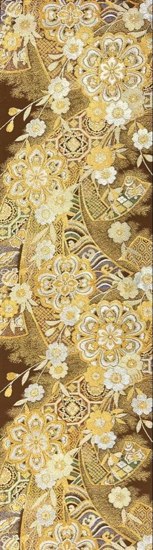 振り袖　フルセット　長襦袢付　金彩加工　刺繍入り　成人式　襟裏、右肩難あり631