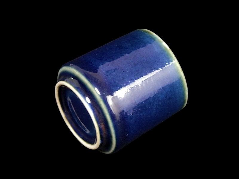 古伊万里　瑠璃色　のぞき　猪口　D312AS-CYk