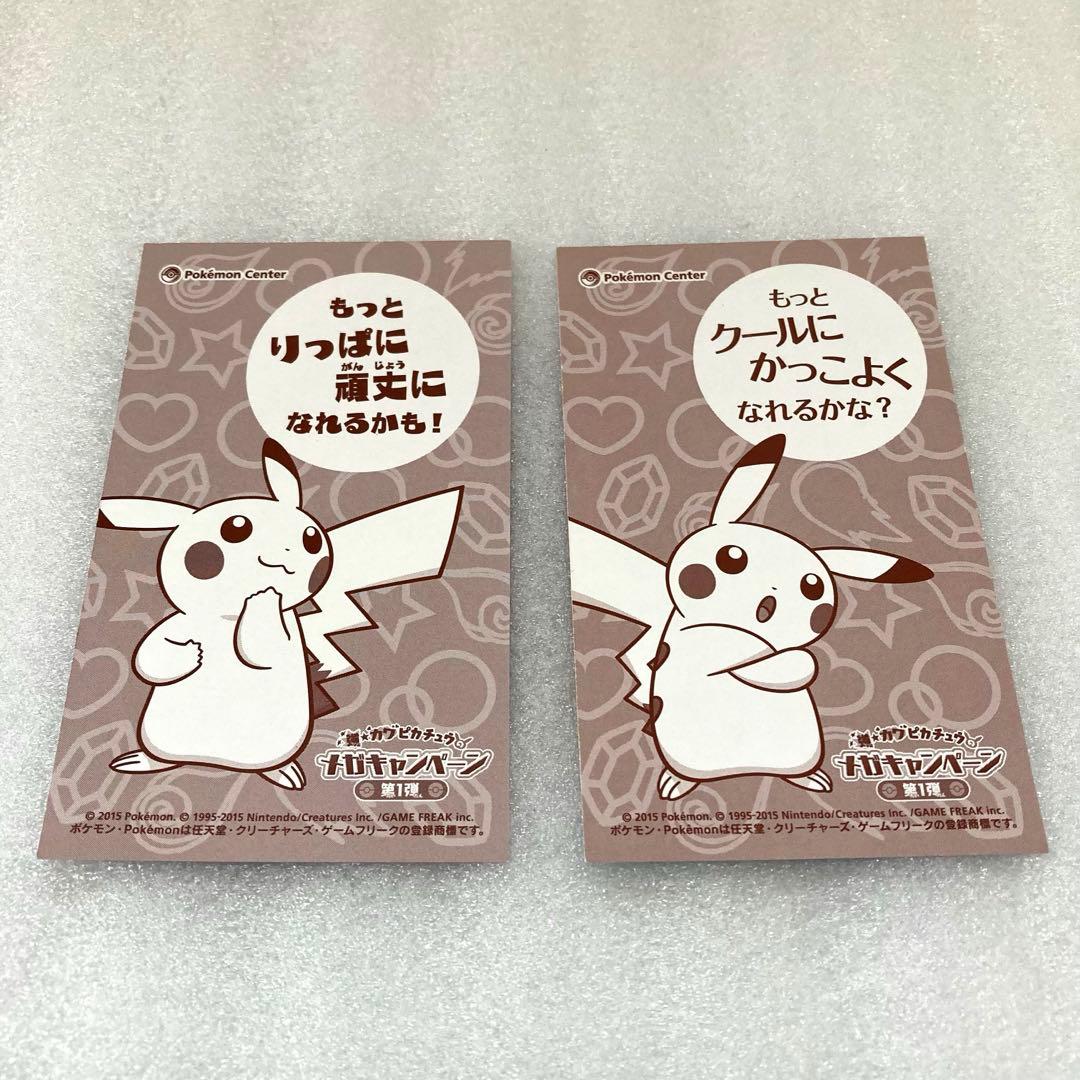 ポケモンセンター ポンチョを着たピカチュウ 名刺カード メガルカリオ
