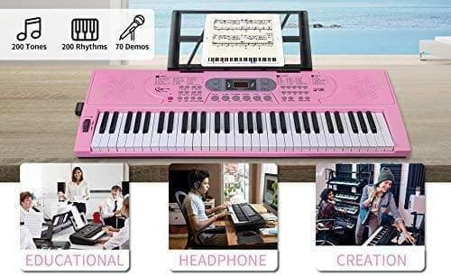 【M1953-114-80】キーボード ピアノ 電子ピアノ 61鍵盤