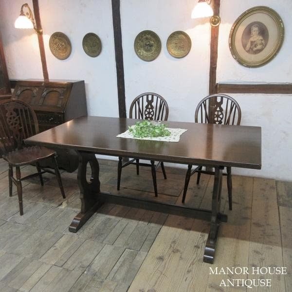 イギリス アンティーク 家具 ダイニングテーブル リフェクトリー 6066d