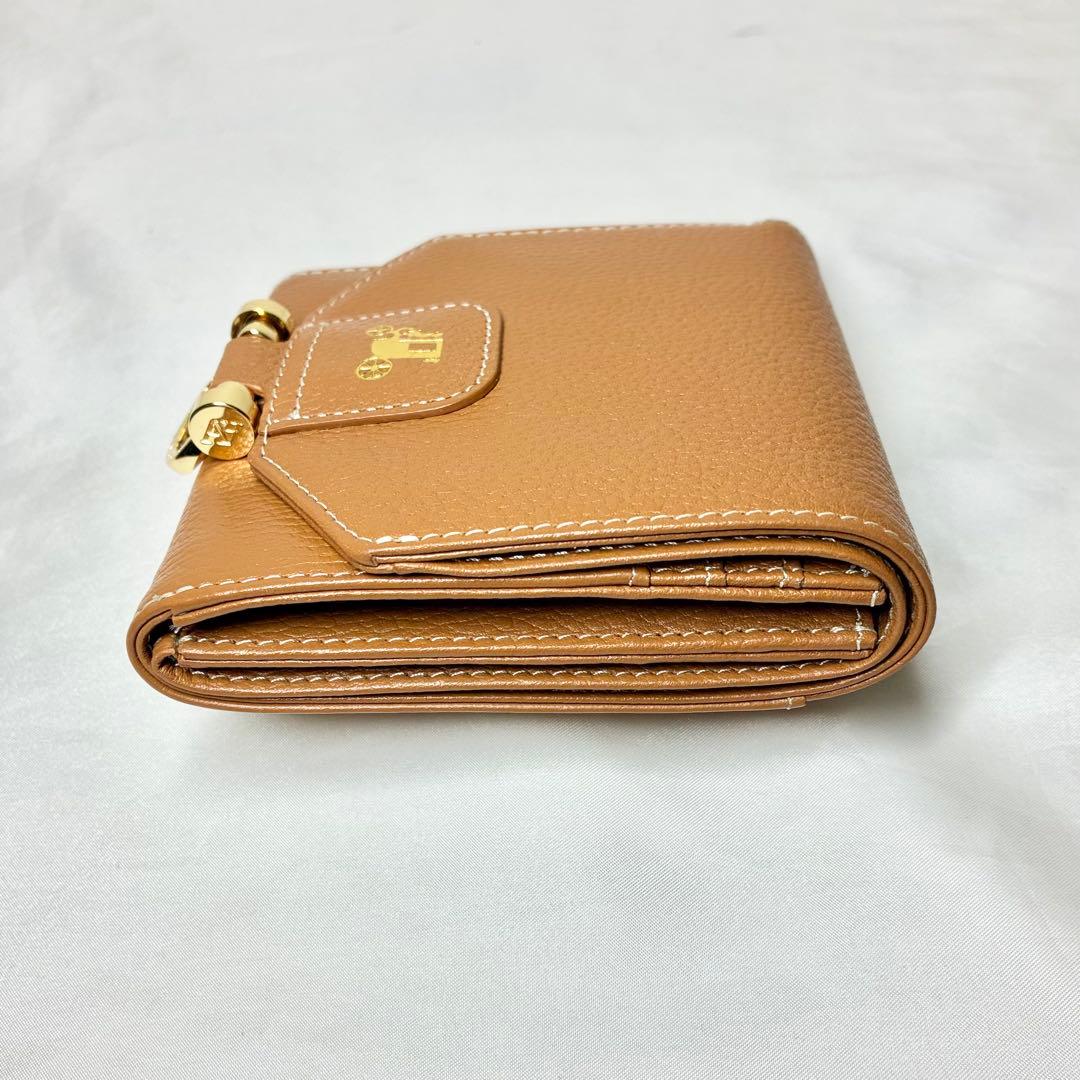【極美品】　アタオ　ロトロ　二つ折り財布　コンパクトウォレット　馬車　シボ革