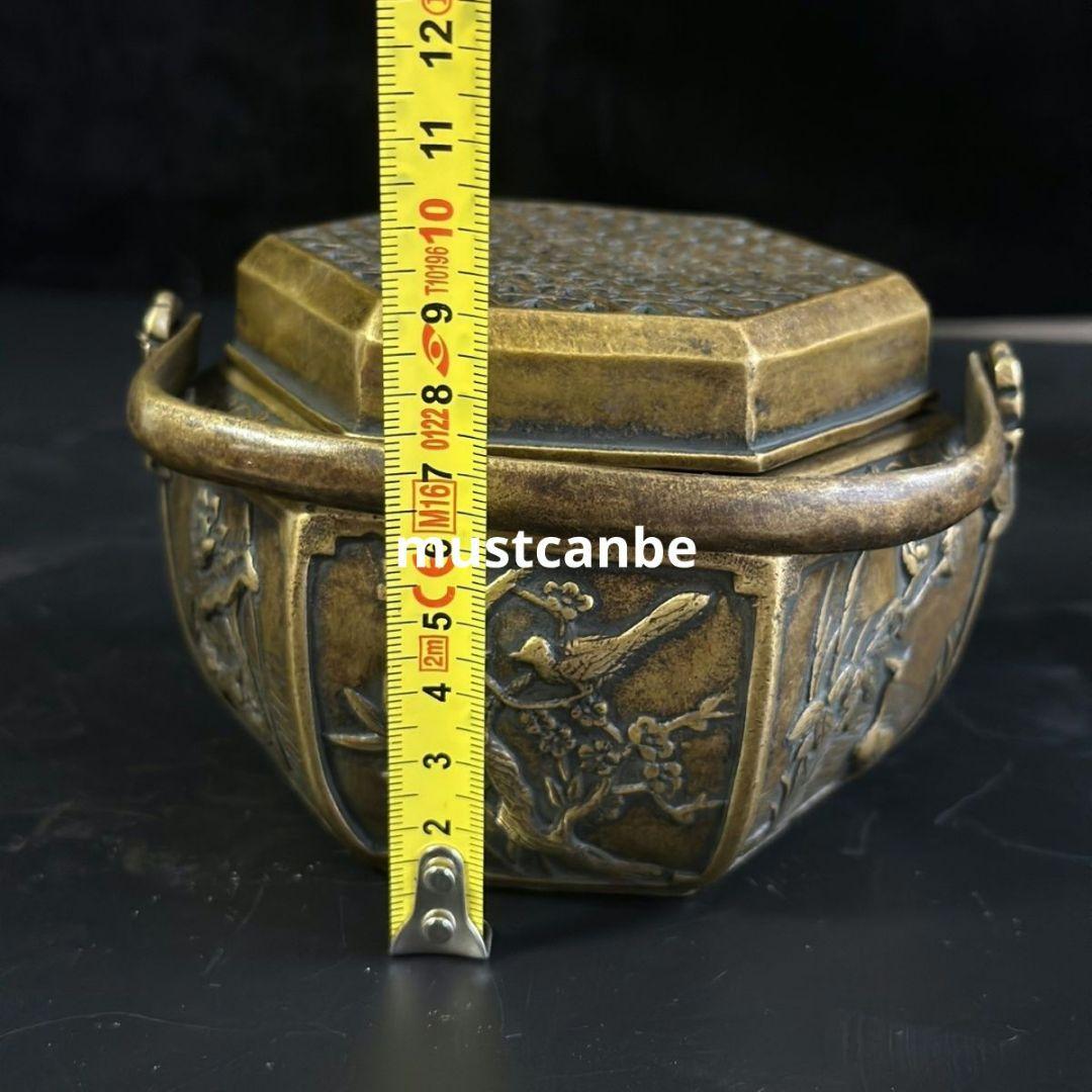 銅器 香炉 香薫炉 六角暖手炉 装飾品 工芸品 置物