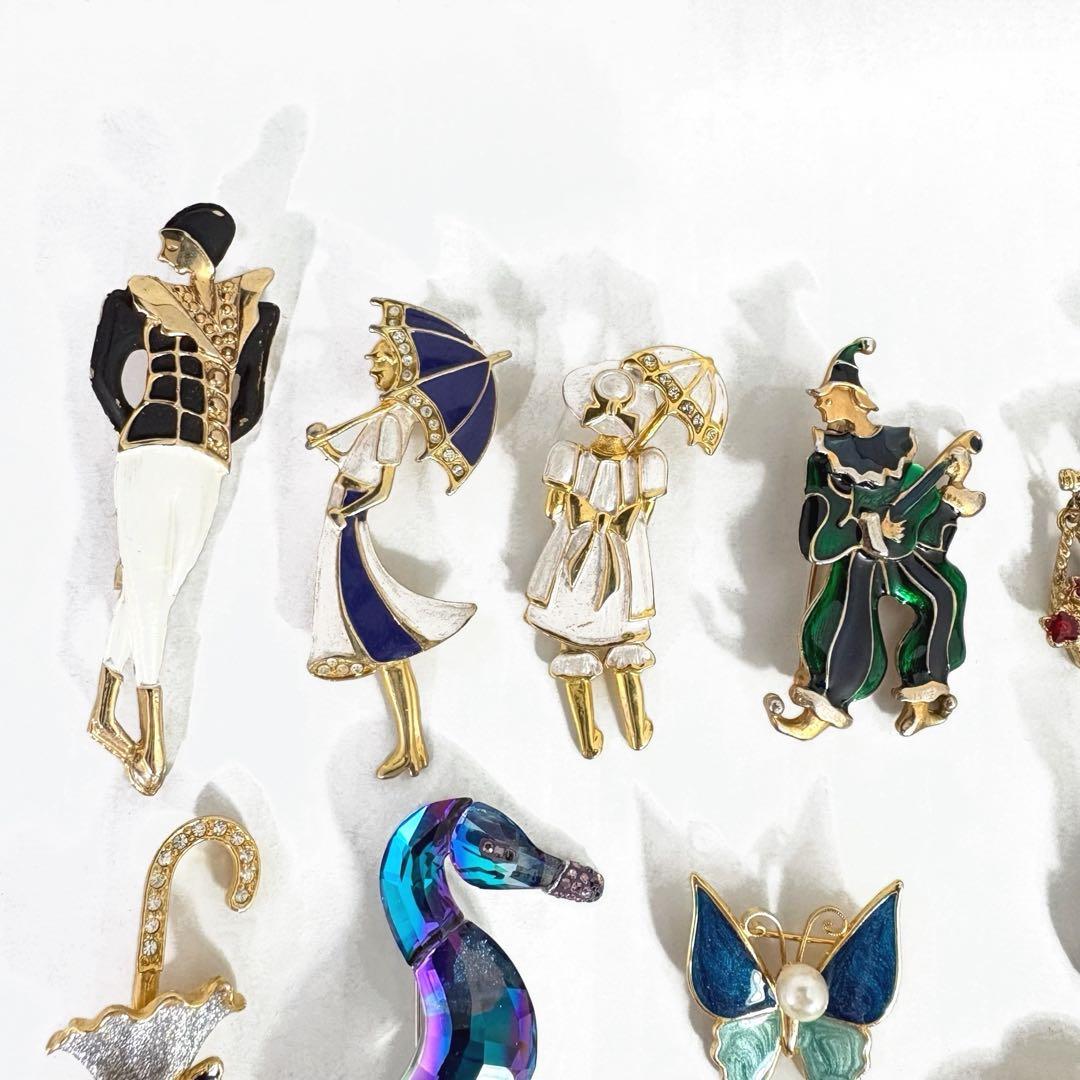 ブローチ 22点 まとめ売り スワロフスキー ルチカ ベリテ 他 ヴィンテージ