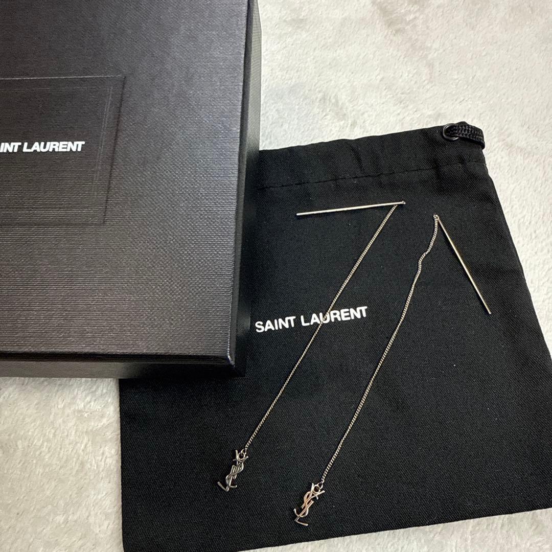 オピウム カサンドラロゴ YSLロゴ ロングスレッダー チェーンピアス 美品