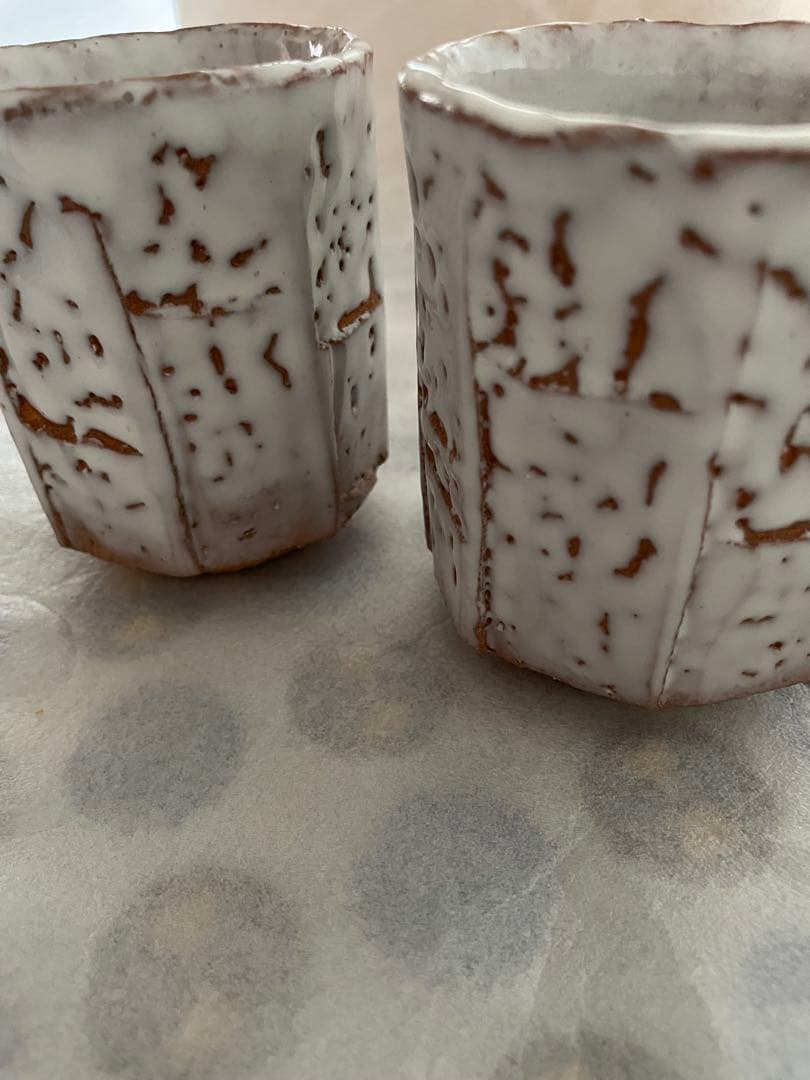 萩焼き　渋谷泥詩　子茶器　　　北浜山 急須・湯呑みセット　　供箱付