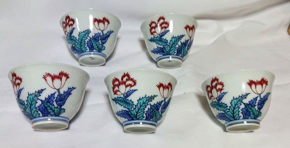 今右衛門茶器揃陶器の急須と湯呑みセットA396