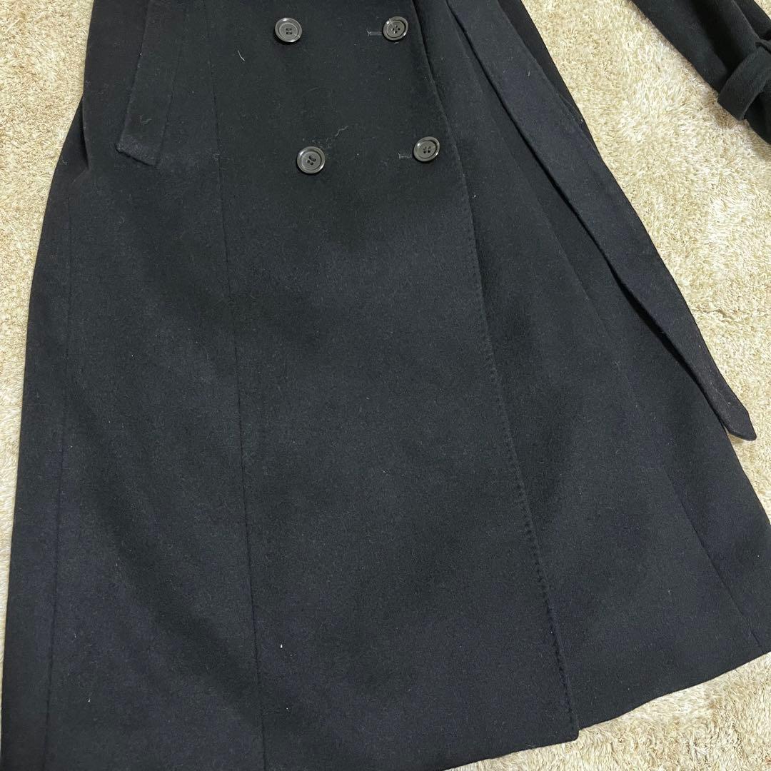 ANAYI ロングコート　カシミヤ混　チェスターコート　黒　38