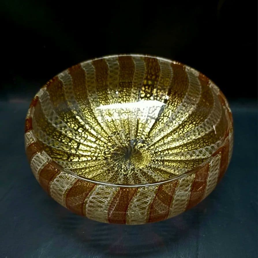 宮田高志 金箔色 棒菓子鉢 ゴールド レース お碗 鉢 皿