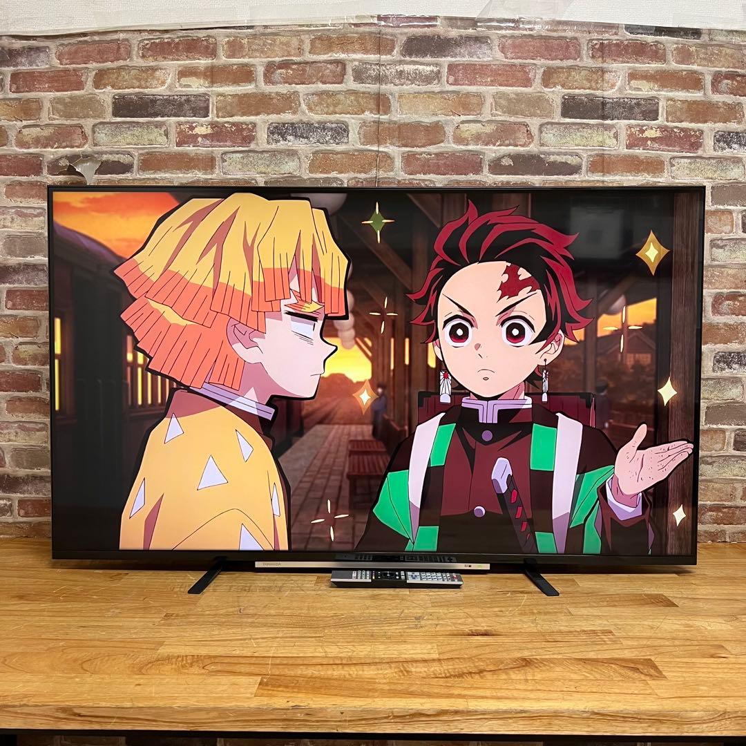 東芝 55V型 4Kチューナー内蔵 液晶テレビ レグザ 55M520X W録画○