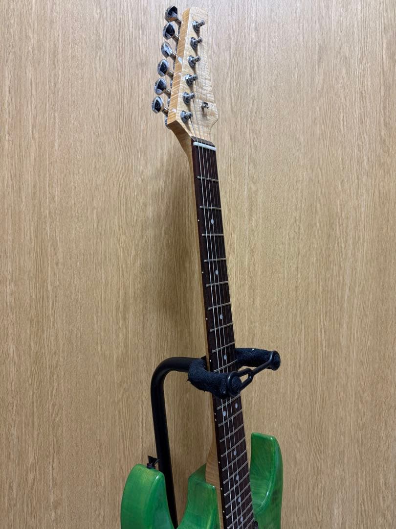 【メンテ済】MODエレキギター ブラスブロックストラトタイプ虎杢Ibanez