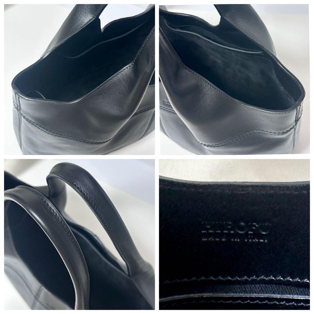 【美品】HIROFU アルコトートバッグ A4可レザー 軽量 上品 肩掛けBAG