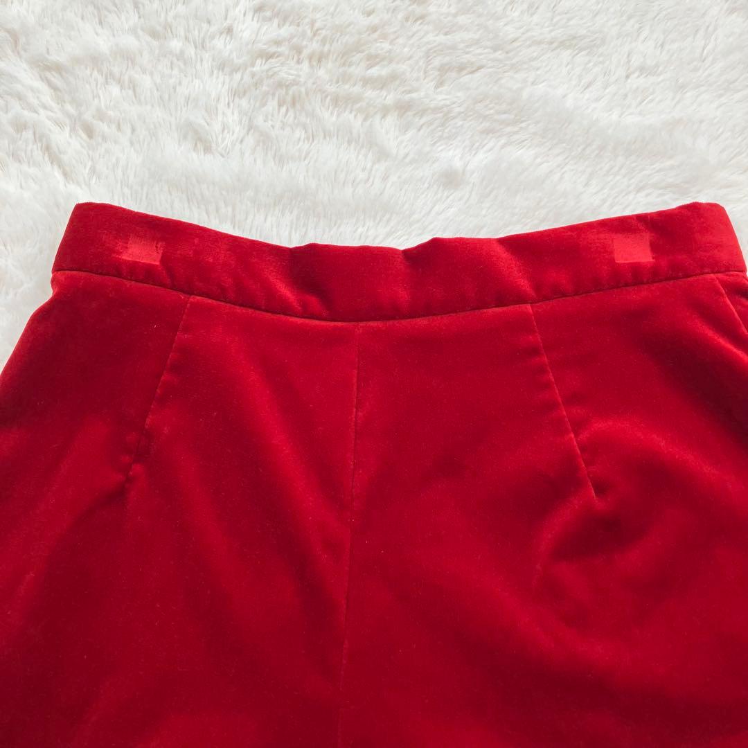 【美品】 ヴィヴィアンウエストウッド ベロア キュロット オーブ釦 40 レッド