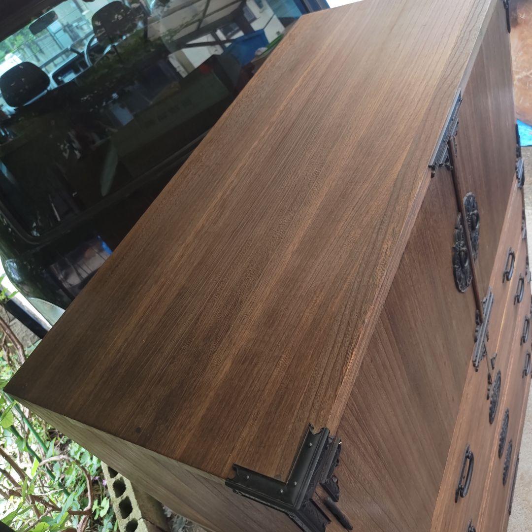 昭和レトロ　総桐箪笥 飾り金具　着物箪笥&和箪笥 　2段重ねセット　送料込