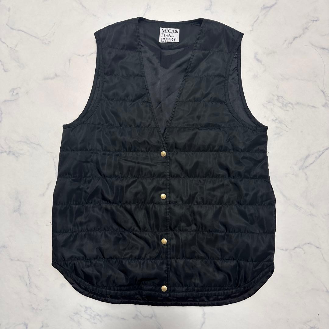 マイカアンドディール　ベスト付き袖切替　ウールチェスターコート