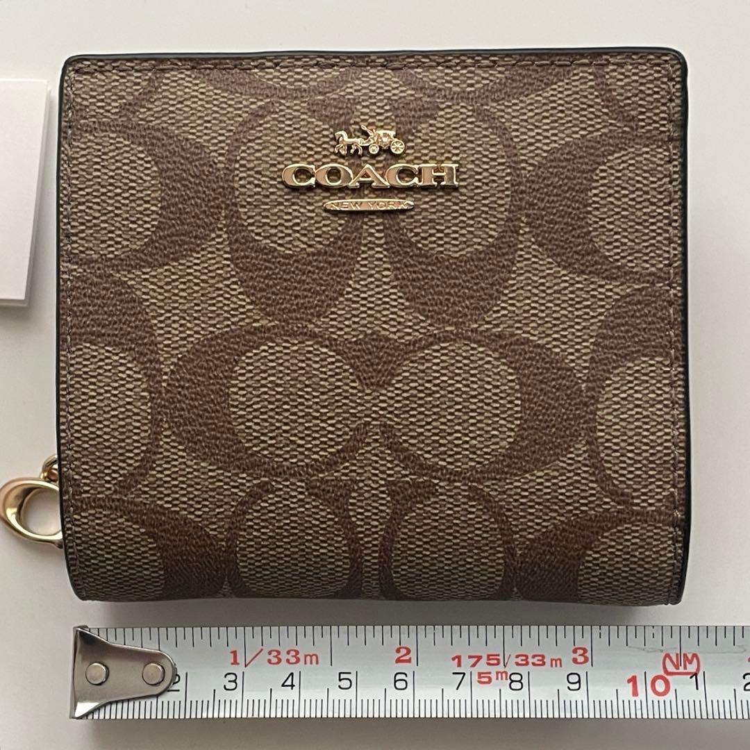 COACH コーチ スナップ折り財布 シグネチャー C3309 IMCBI