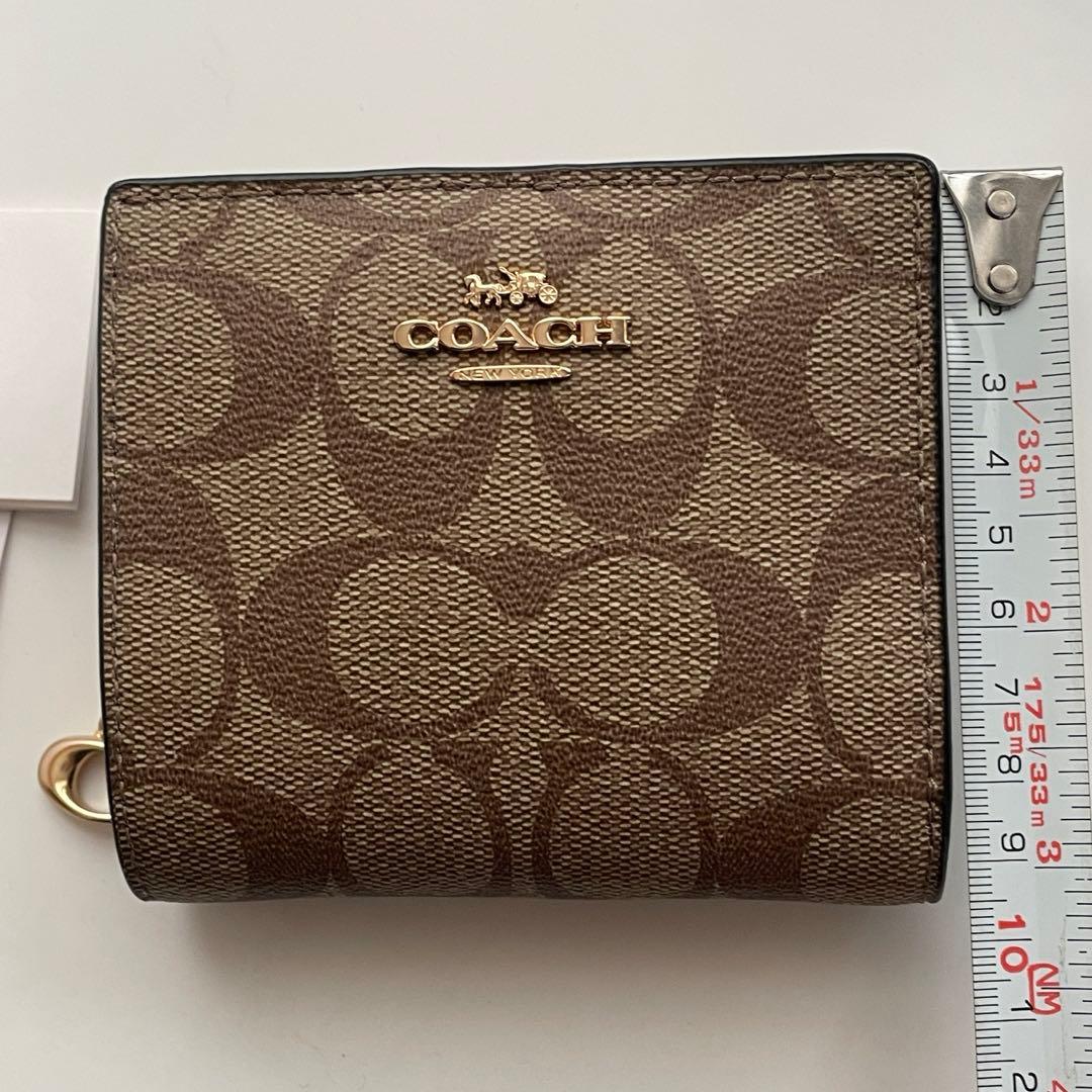 COACH コーチ スナップ折り財布 シグネチャー C3309 IMCBI