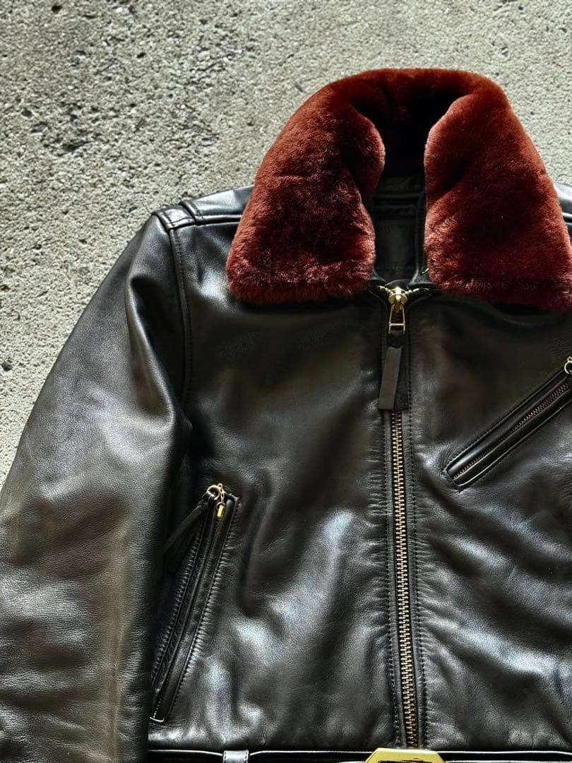 よ*じ様 上質牛革 ハーレーダビッドソン ポリスマン レザージャケット シングル