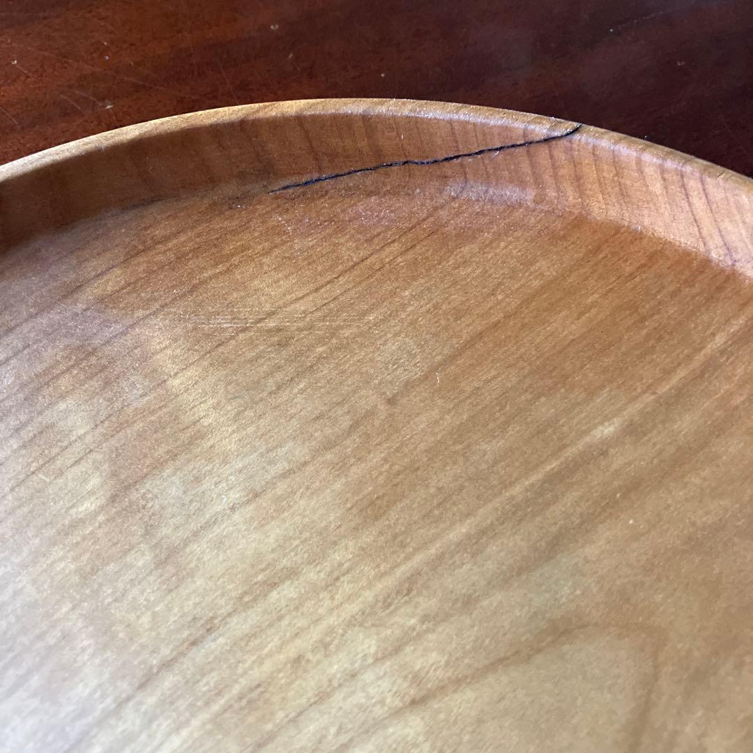 三谷龍二 桜材 木製ラウンドトレイ　お盆　丸盆
