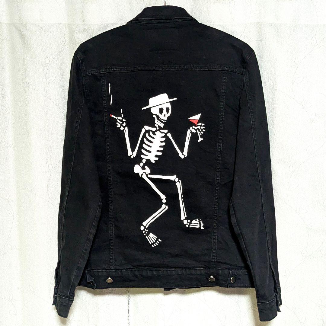 ■Social Distortion デニムジャケット 黒M ストレッチ■