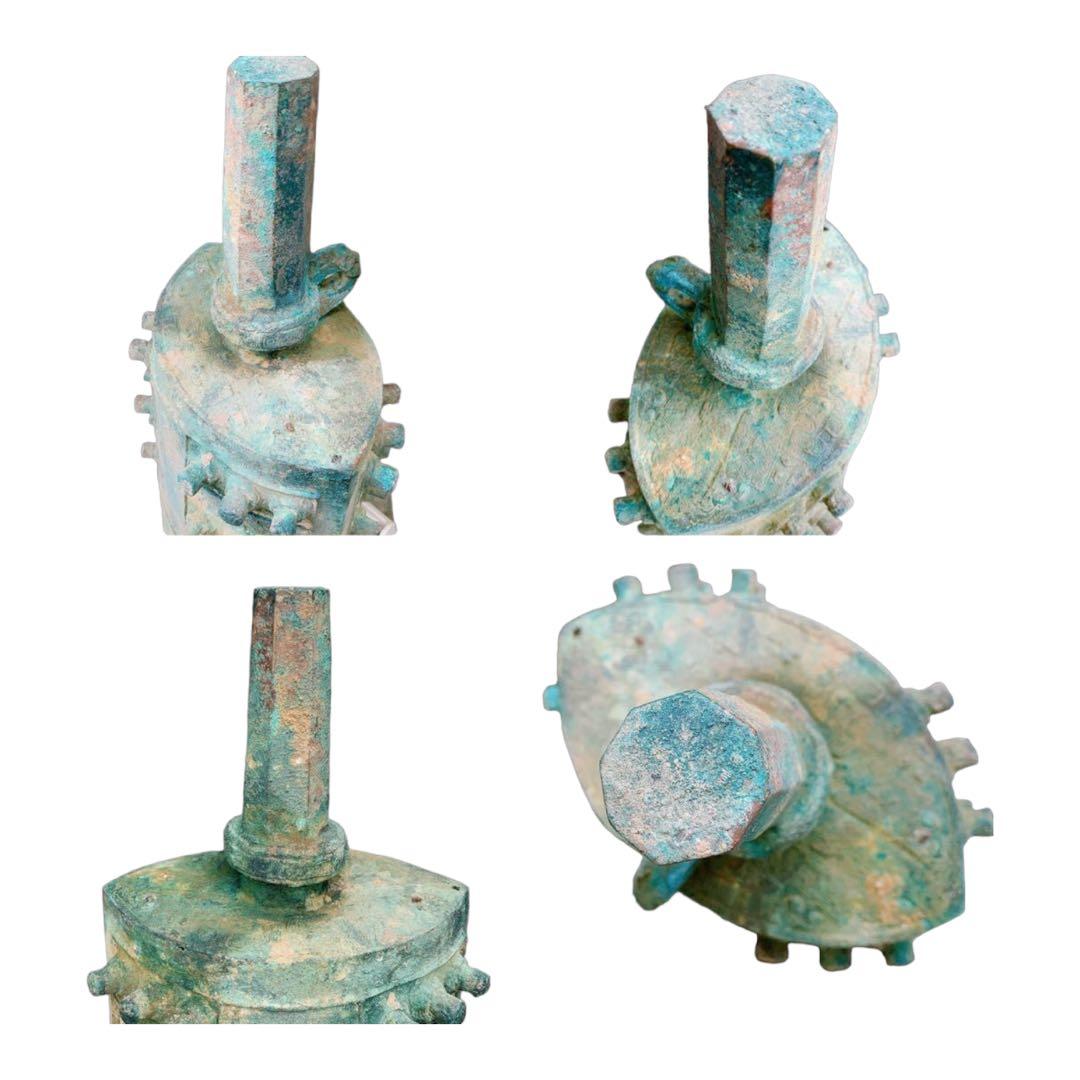 春秋戦国時代　青銅器　夔龍文　中国　銅鐸　饕餮　アンティーク　骨董品