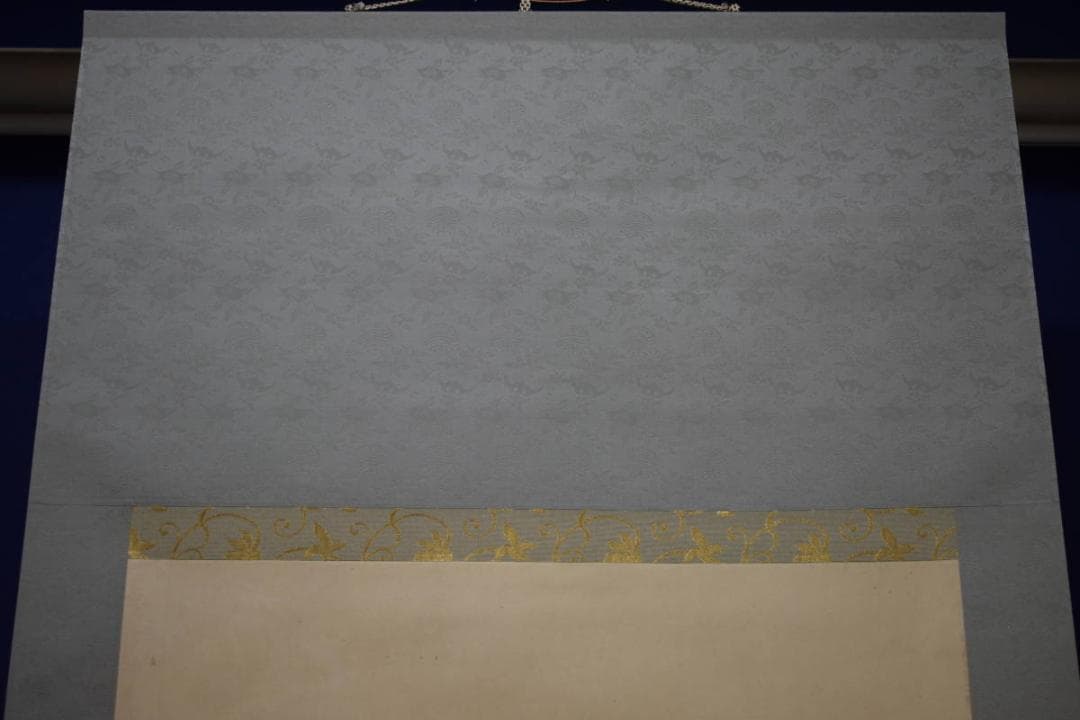 真作/景文/人物収穫図/農耕図/布袋屋掛軸HI-57