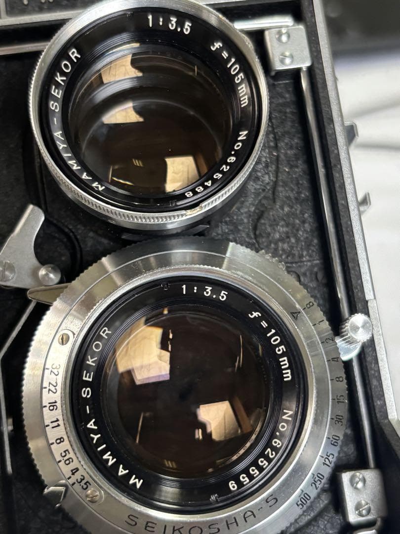 【U2090】 【シャッター全速OK！】MAMIYAFLEX 105mm 3.5