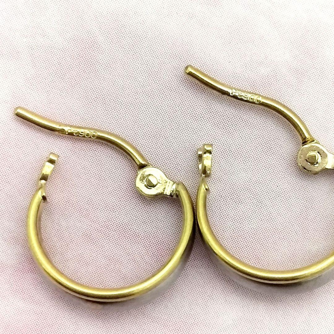 K18/Pt900 月型甲丸 フープ ワッカ スナップピアス ユニセックス