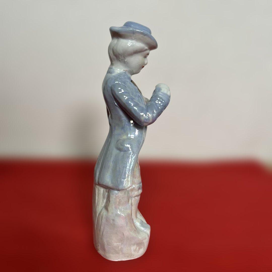 自宅保管品　アンティーク　陶磁器の人形ペア　とても可愛らしいお人形です